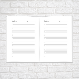 Remember To Soft Cover Notebook