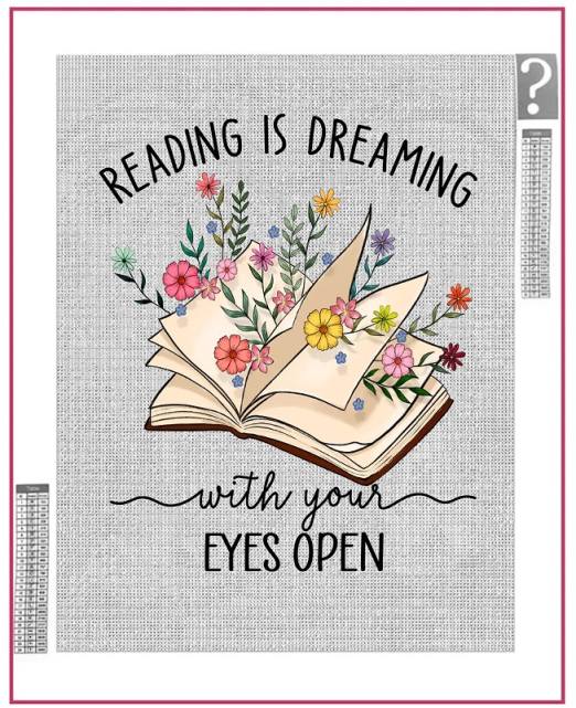 Reading Is Dreaming With Your Eyes Open Diamond Art