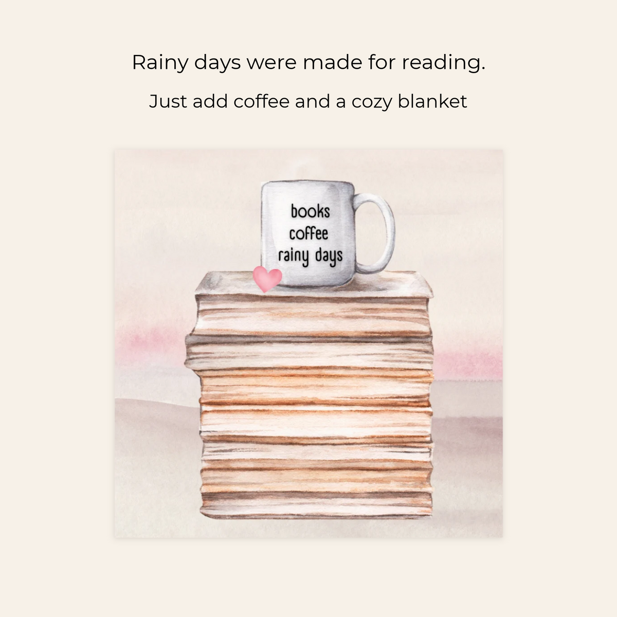 Books, Coffee, Rainy Days... Sticker