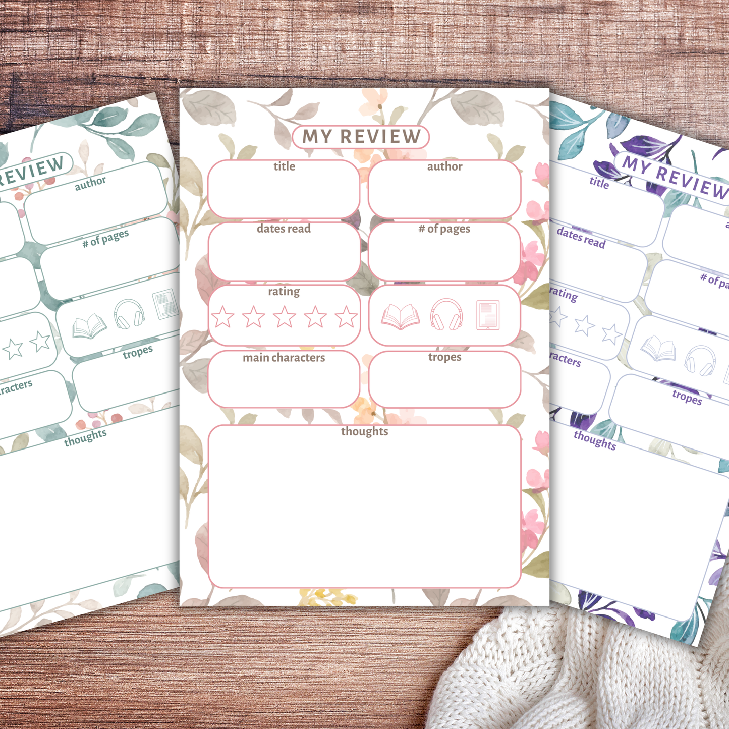 Book Review Cards