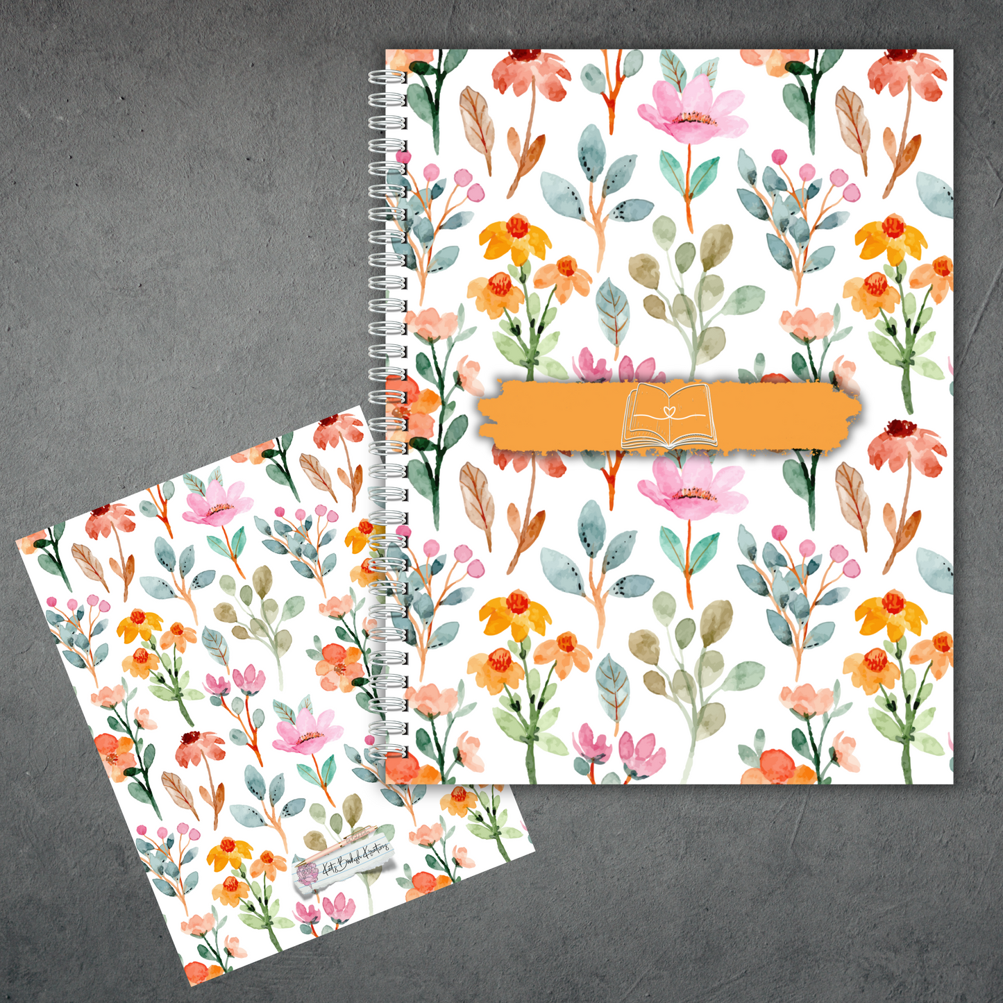 Watercolor Floral - Orange