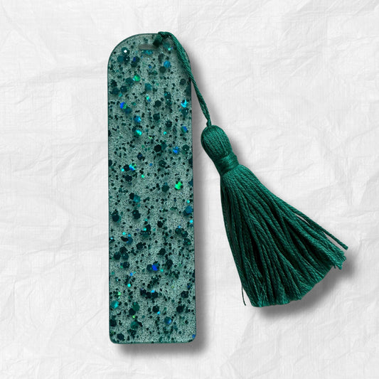 Acrylic Bookmark - Emerald Sparkle