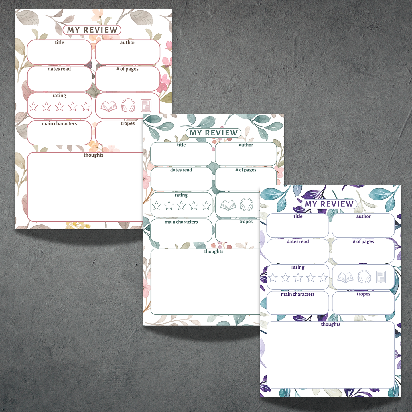Book Review Cards