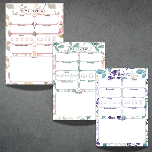 Book Review Cards