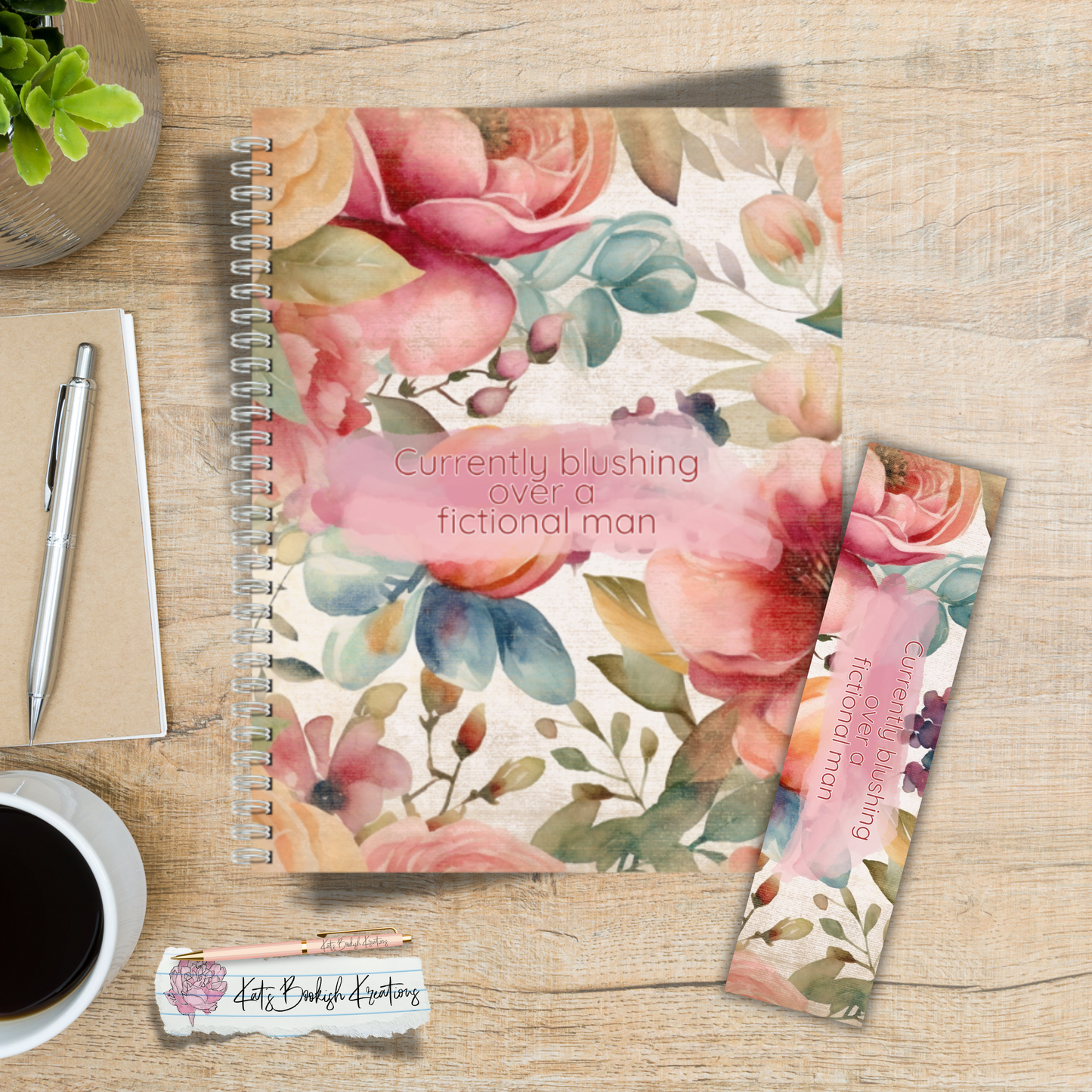 Currently Blushing Over A Fictional Man Bookmark