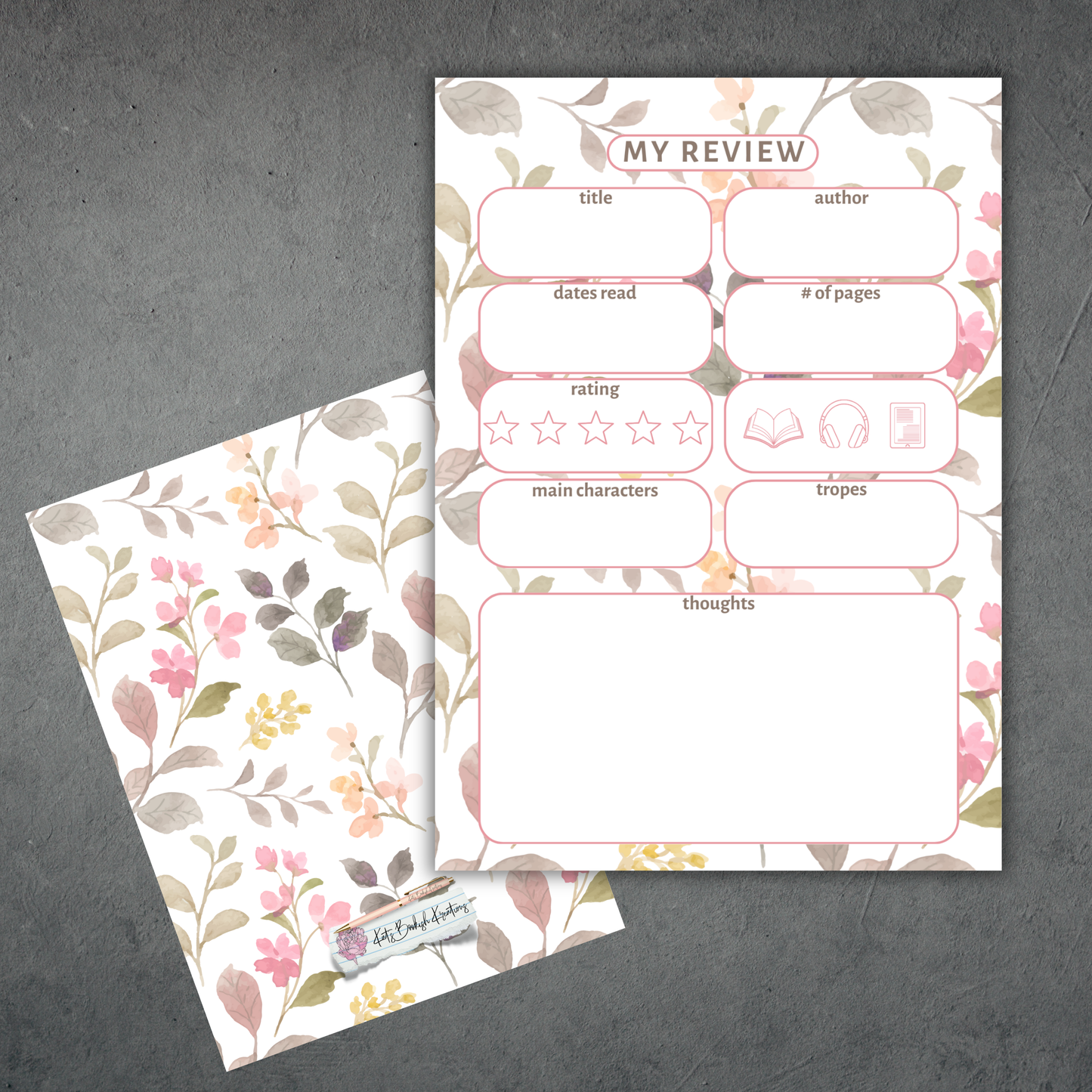 Book Review Cards