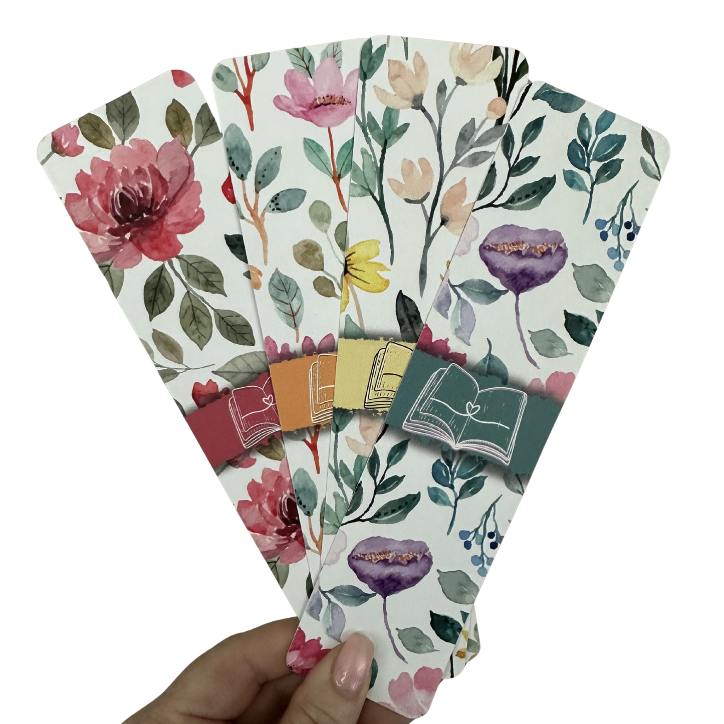 Watercolor Floral - Sage Bookmark