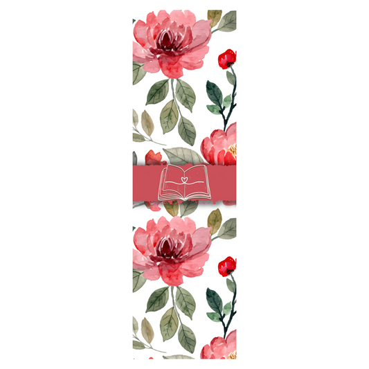 Watercolor Floral Rose Bookmark