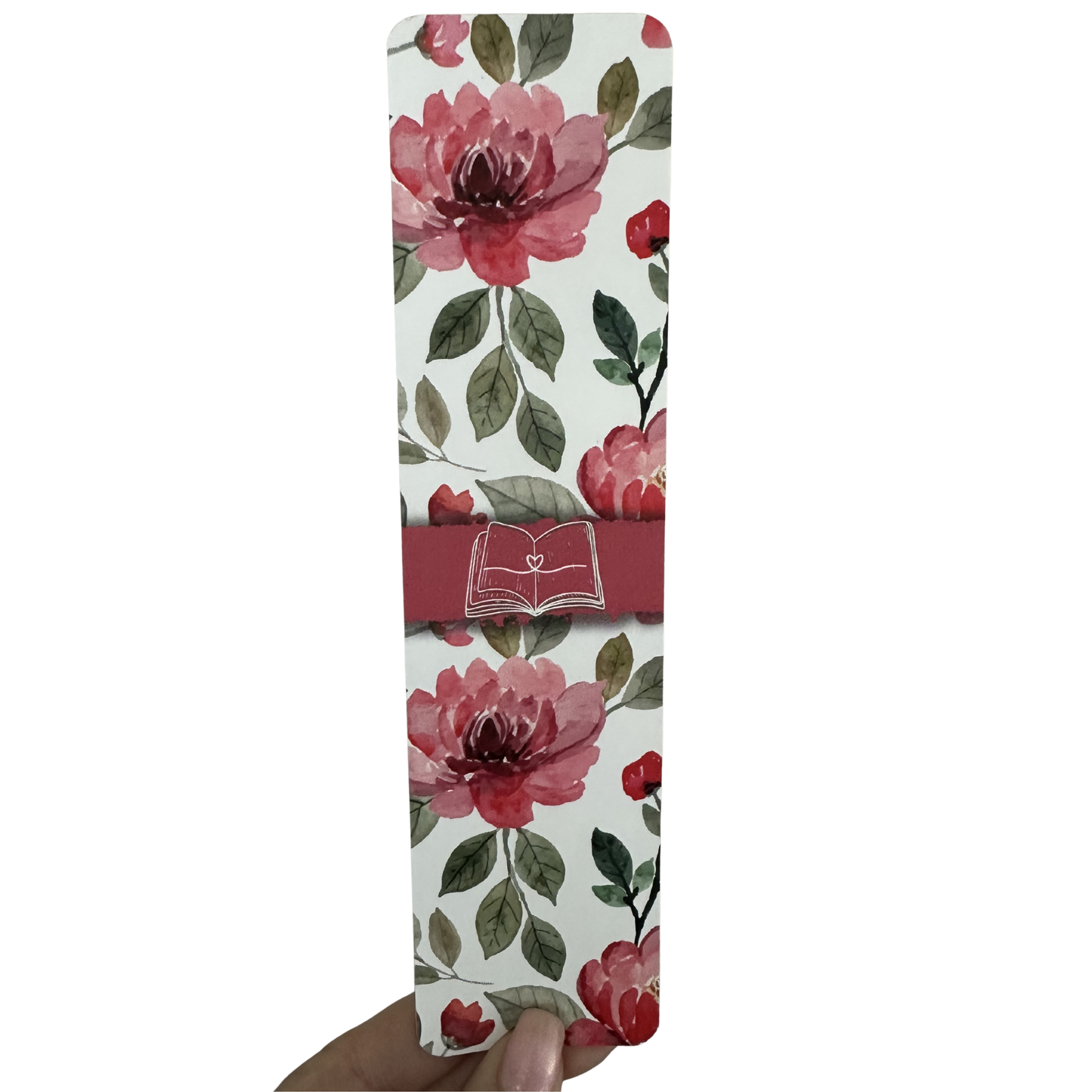 Watercolor Floral Rose Bookmark
